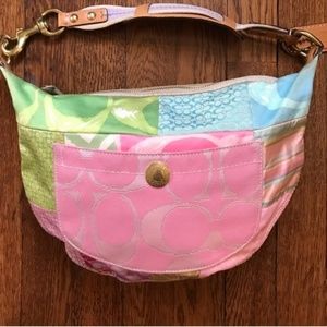 COACH Pastel Patchwork Hobo Purse